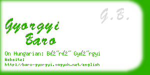 gyorgyi baro business card